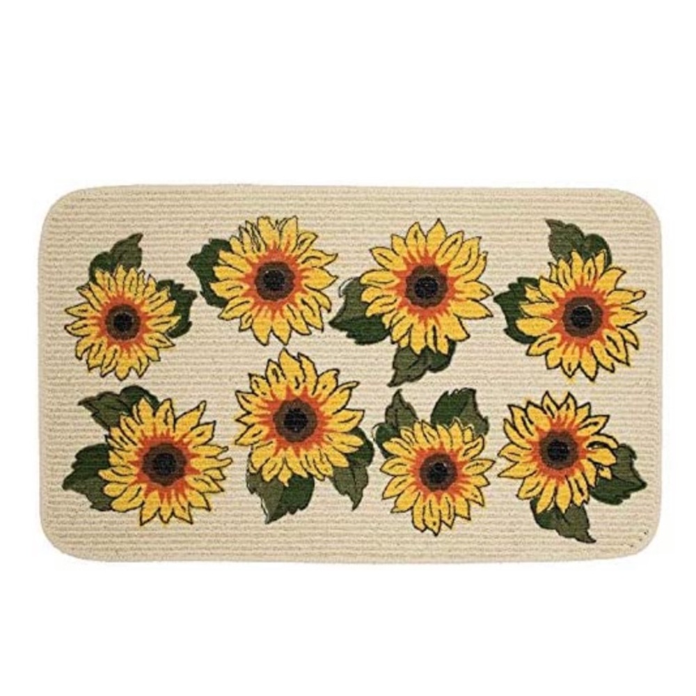 !!!  SOLD!!  Mohawk Sunny Sunflower Nature Trends Accent Rug 18" x 30" - Picture 2 of 6